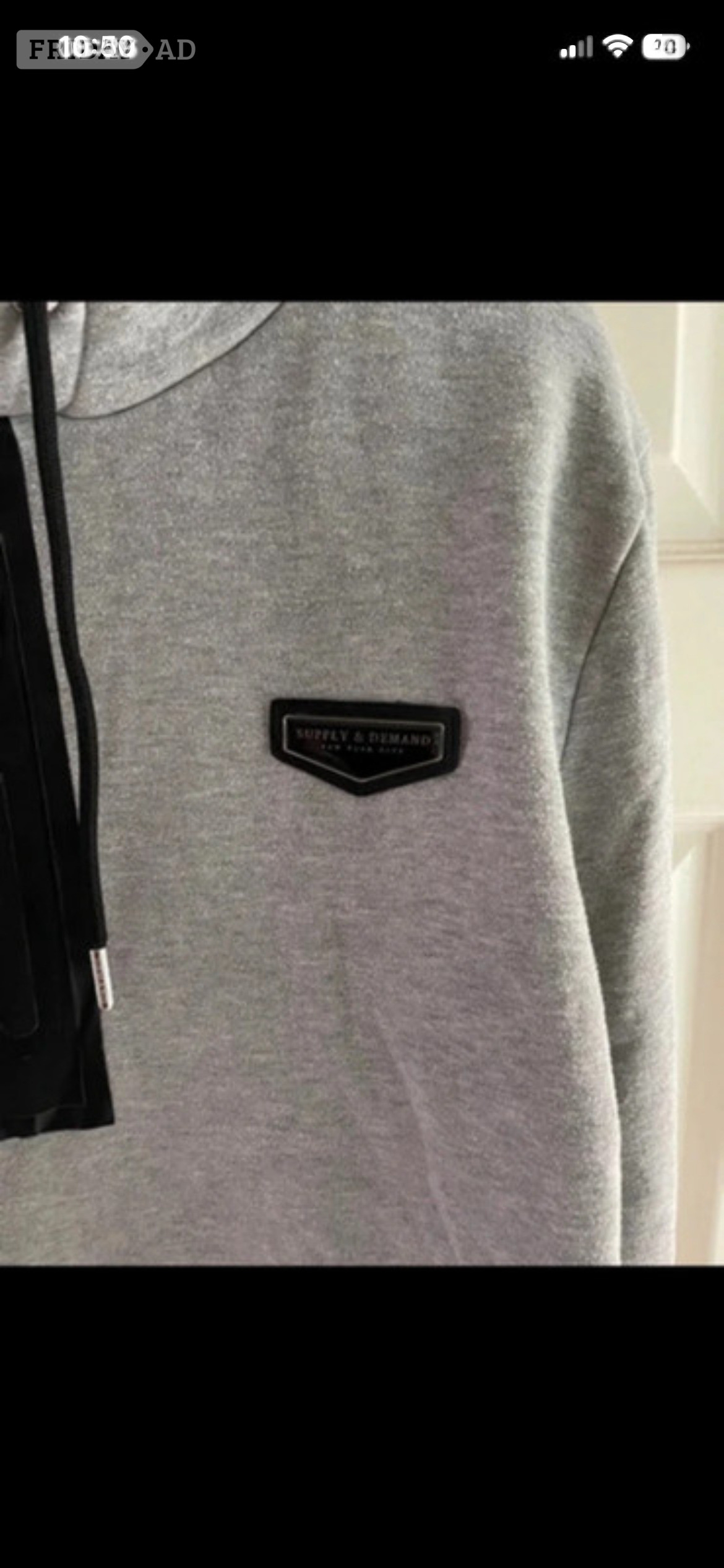 Stourport-On-Severn Supply and demand From JD Sports grey/black hoodie in size medium