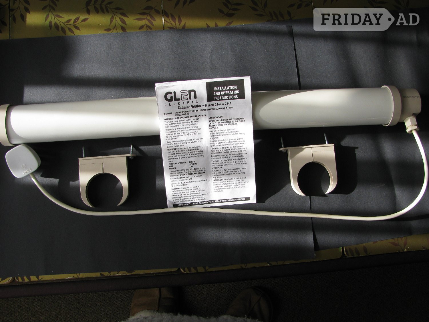 GLEN Electric Tubular Heater - Excellent Working Order