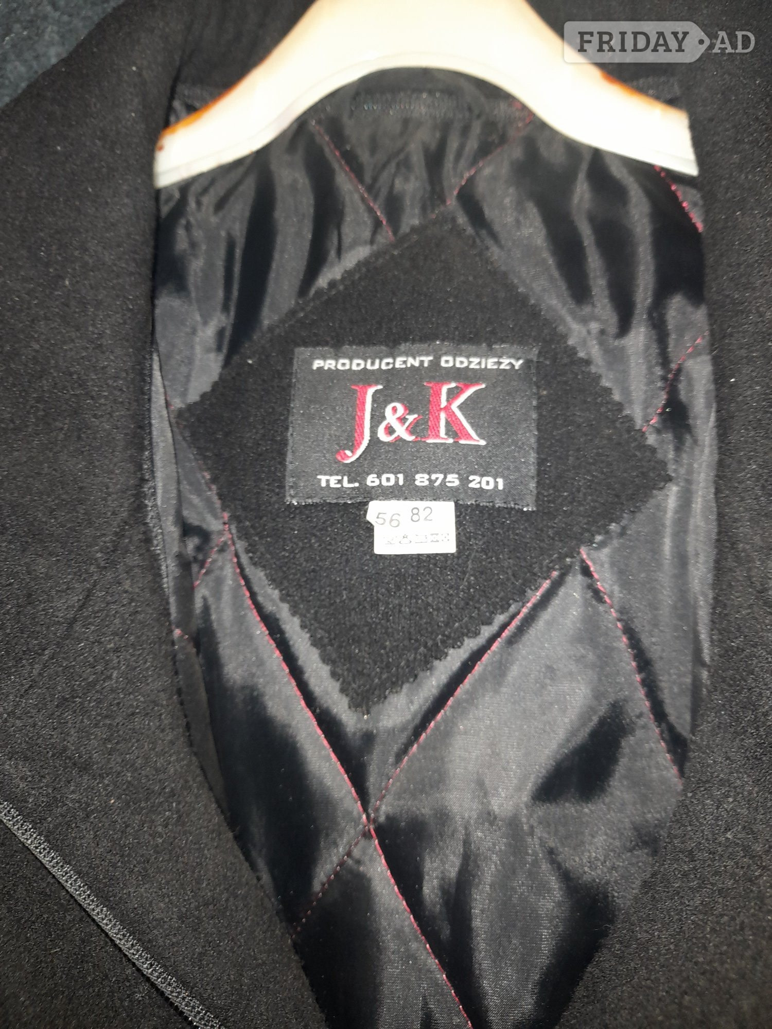 Mens J&K Black woollen long coat