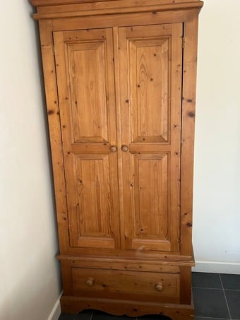 Super Quality Pine Wardrobe on Drawer