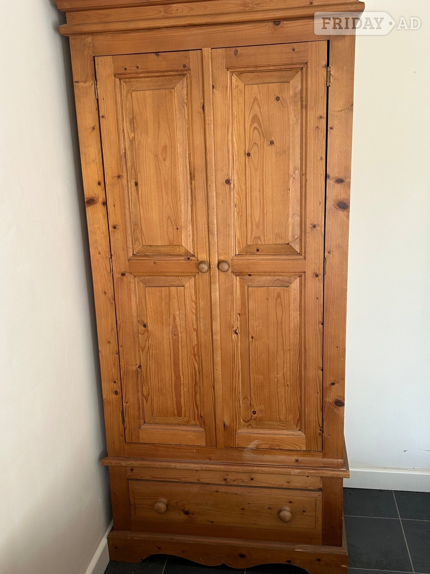 Super Quality Pine Wardrobe on Drawer in Henfield