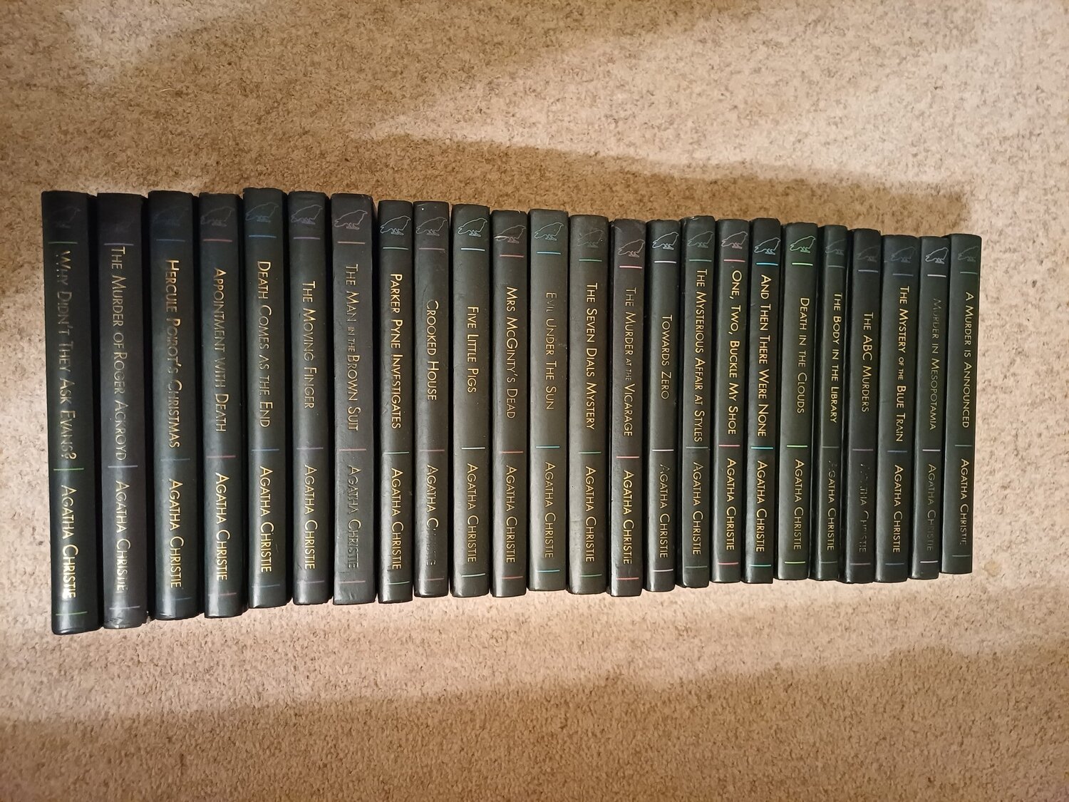 Set of 24 vintage Agatha Chritie novels