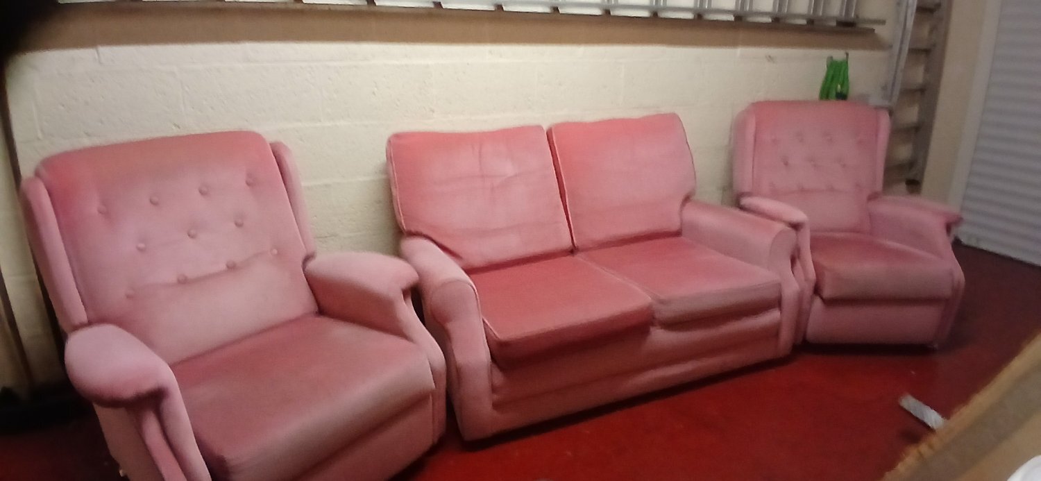 Three piece suite Sofa & 2 recliner Armchairs