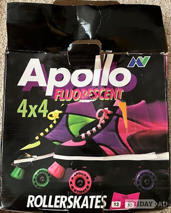 Apollo Fluorescent Purple & Green size UK 13 LIKE NEW