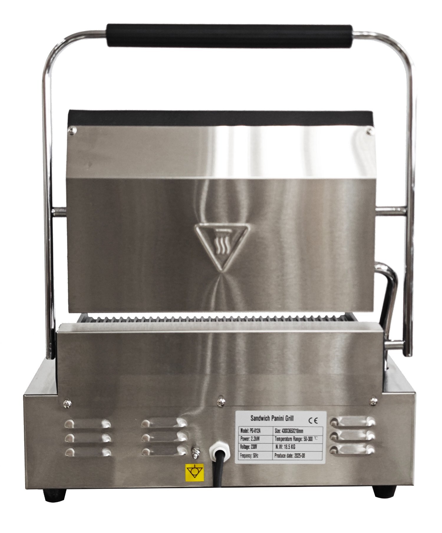 Birmingham ELECTRIC COMMERCIAL PANINI GRILL SANDWICH MAKER FULL GROVED