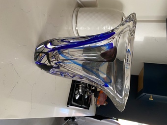 Vintage Glass Vase Kristalunie Maastricht Max Verboeket 