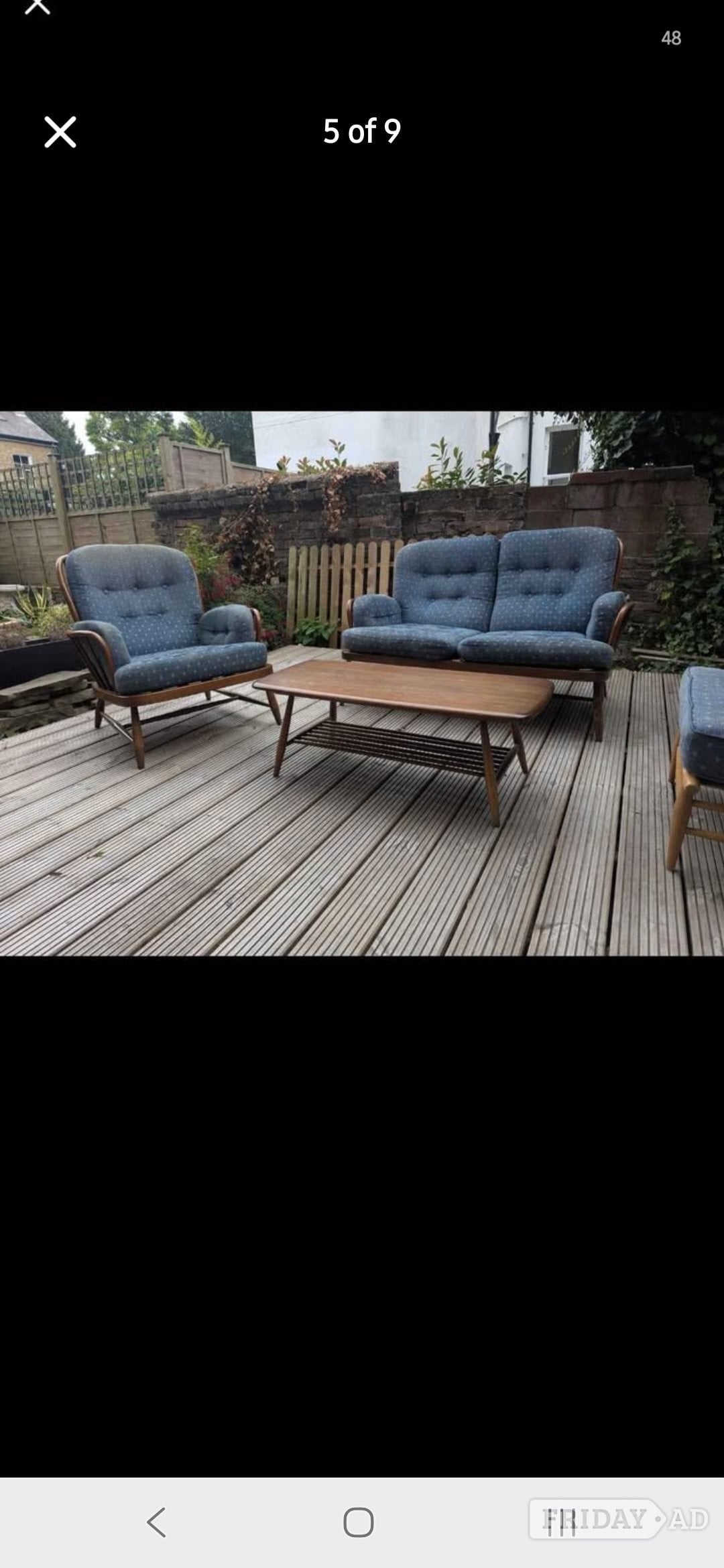Ercol furniture two chairs and sofa also footstall - Furniture in Shoreham-By-Sea