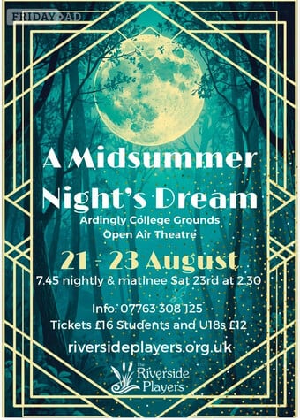 A Midsummer Night's Dream at Ardingly College Outdoor Theatre 21 - 23 August 2026