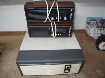 RECORD PLAYER AND TWO ROBERTS RADIOS FOR SALE