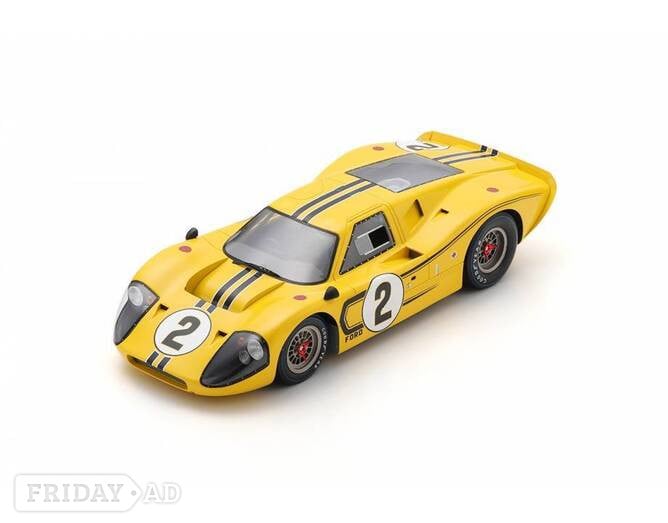 AMT model 1960s Le Mans Ford race car, in 1:24 scale.