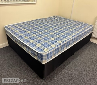 4 Foot Economy Mattress with black divan base