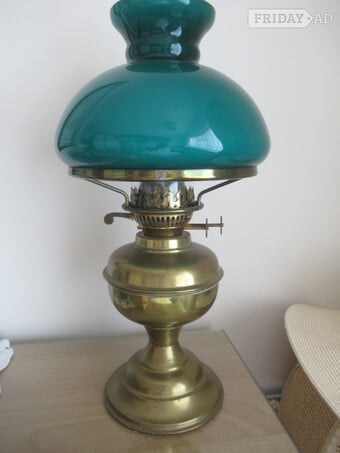 Replica antique Victorian paraffin lamp.