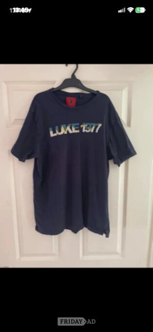 Luke 1977 navy short sleeve T-shirt in size XL