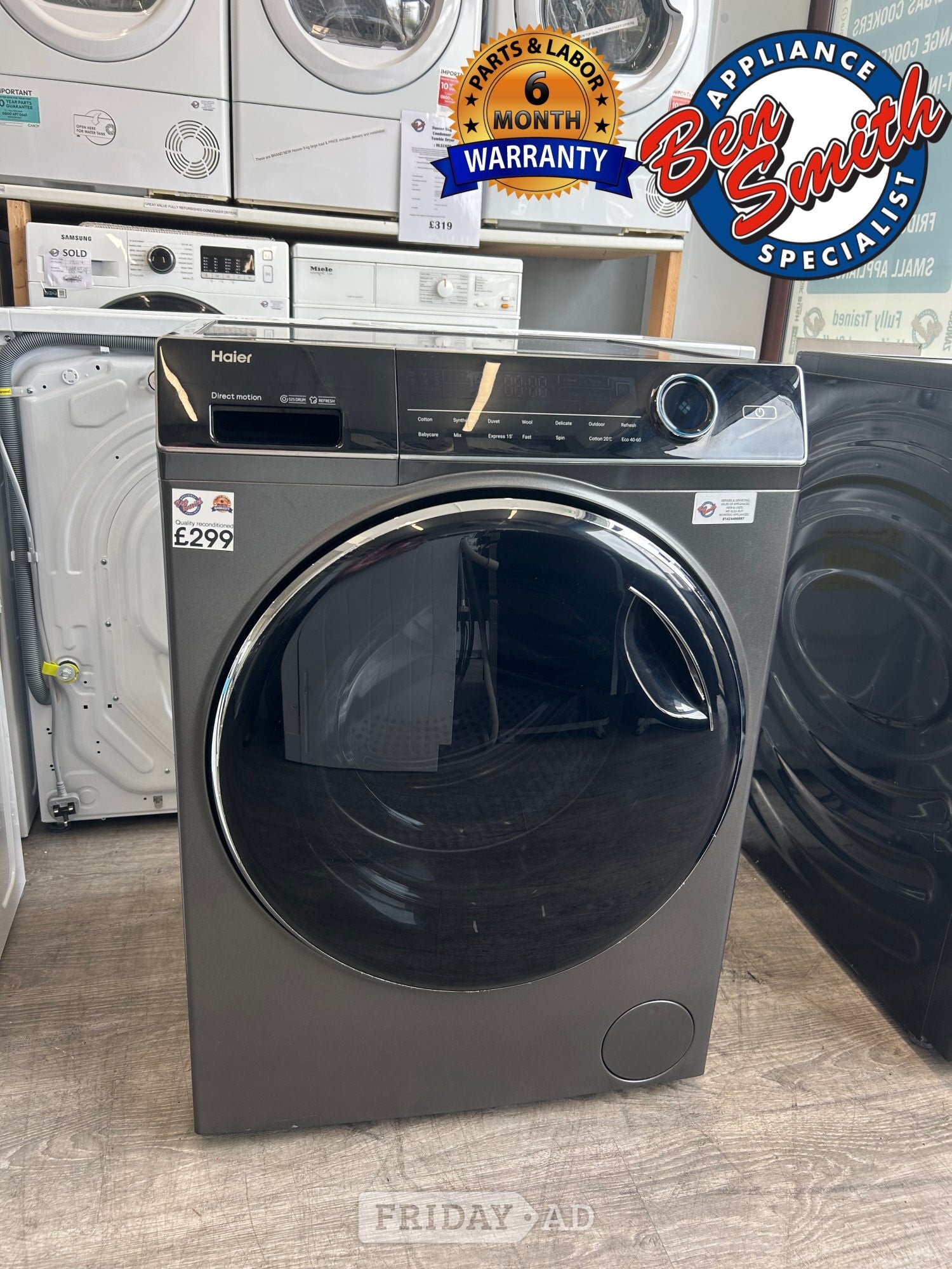 HAIER 10KG WASHING MACHINE in St. Leonards-On-Sea