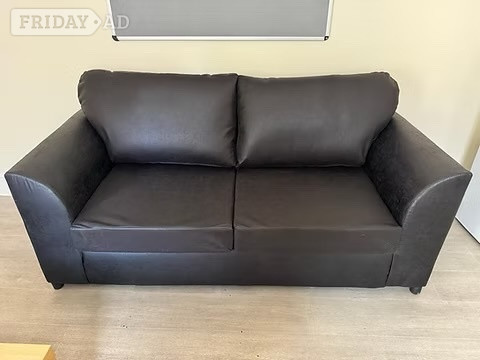 BYRON 3+3 FIXED BACK ALL IN NEVADA BLACK - Furniture in Rotherham