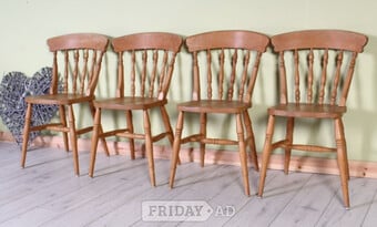 Delivery Options - 4 Second-Hand Beech Country Farmhouse Spindle 