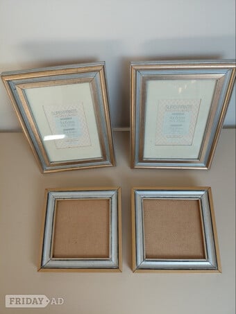 Four Gold and Silver Photo Frames