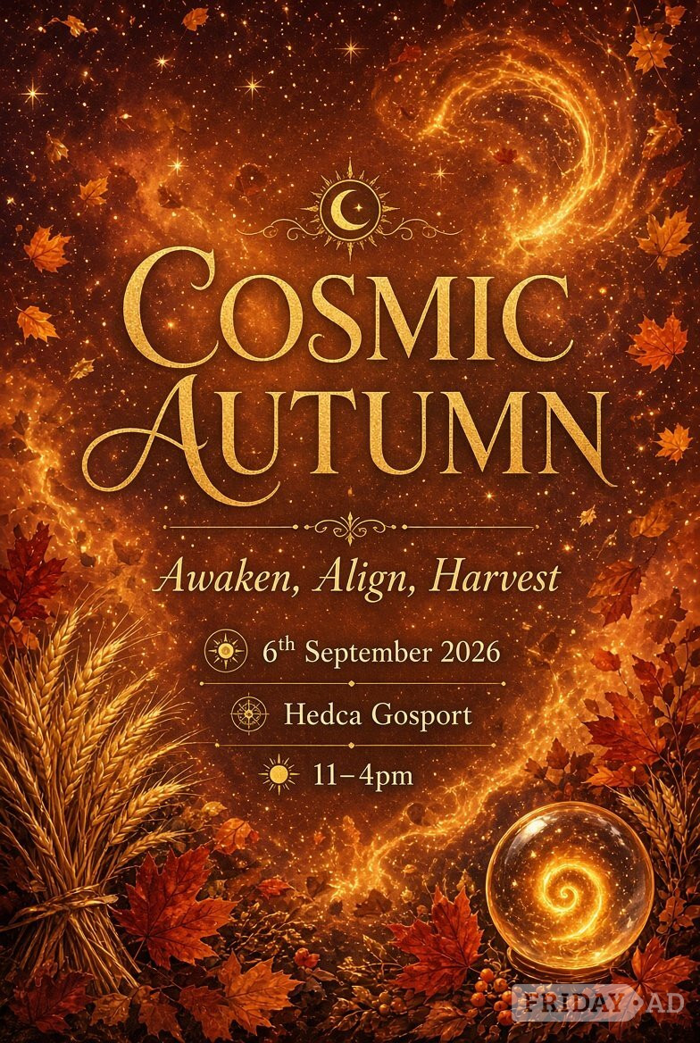 Cosmic Autumn Mind Body Sprit Fayre in Hedca 18 Coombe Road Gosport PO12 4JB