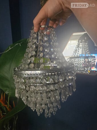 Terry Chrome Frame Clear Acrylic Droplet Chandelier Ceiling Light