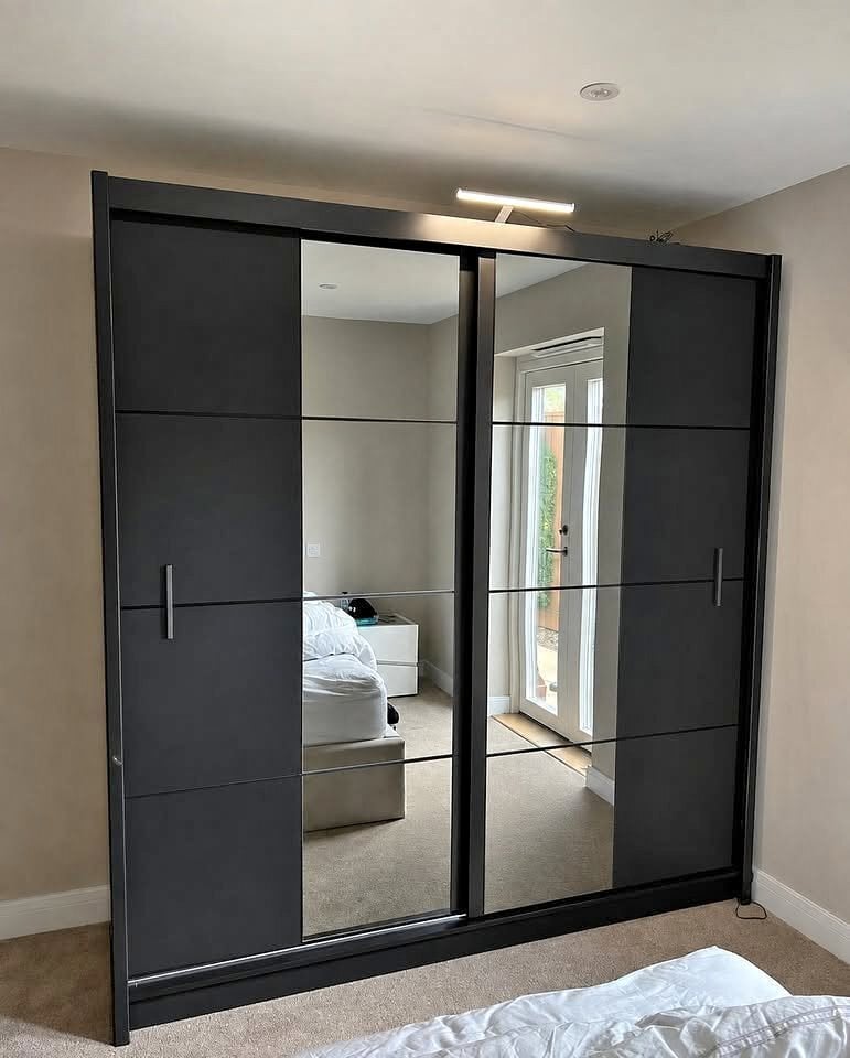 IKEA 203cm Wardrobe With 2 Sliding Doors For Sale 