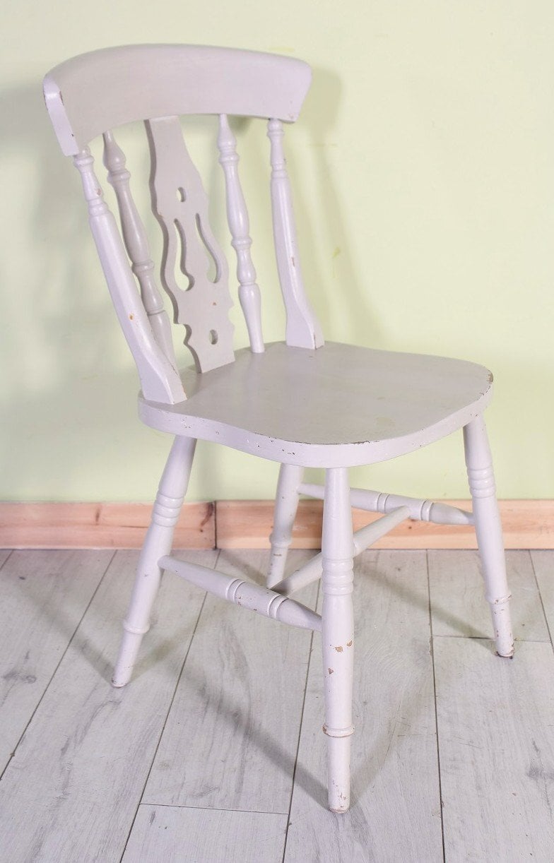 Delivery Options - 6 Solid Beech Shabby Chic Farmhouse Chairs
