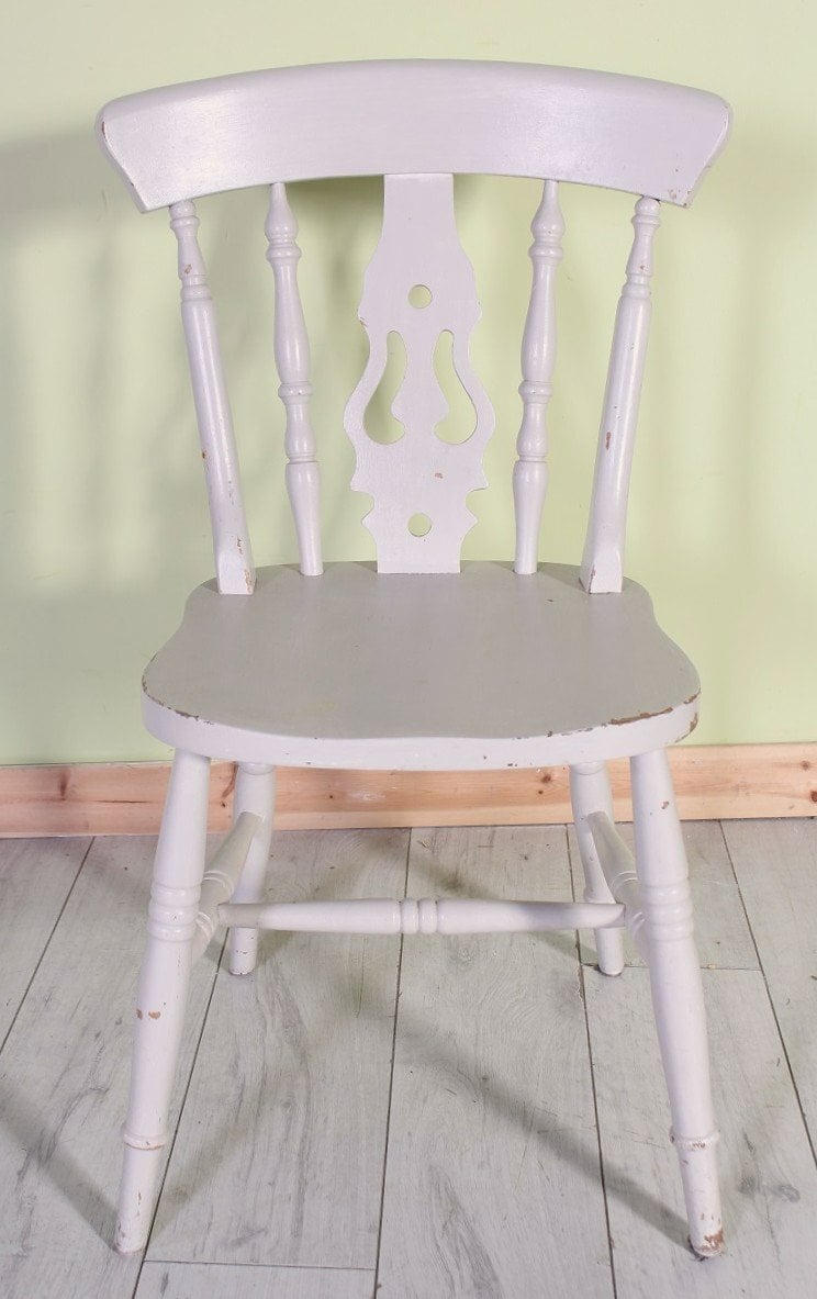 Delivery Options - 6 Solid Beech Shabby Chic Farmhouse Chairs - Furniture