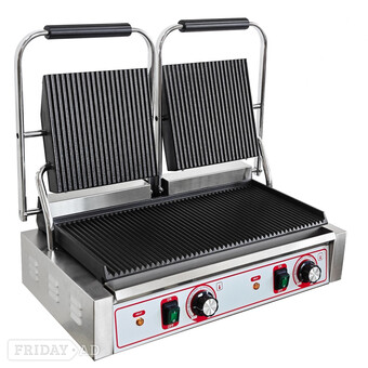 Commercial Double Large Panini, Toastie, Baguette press Grill 