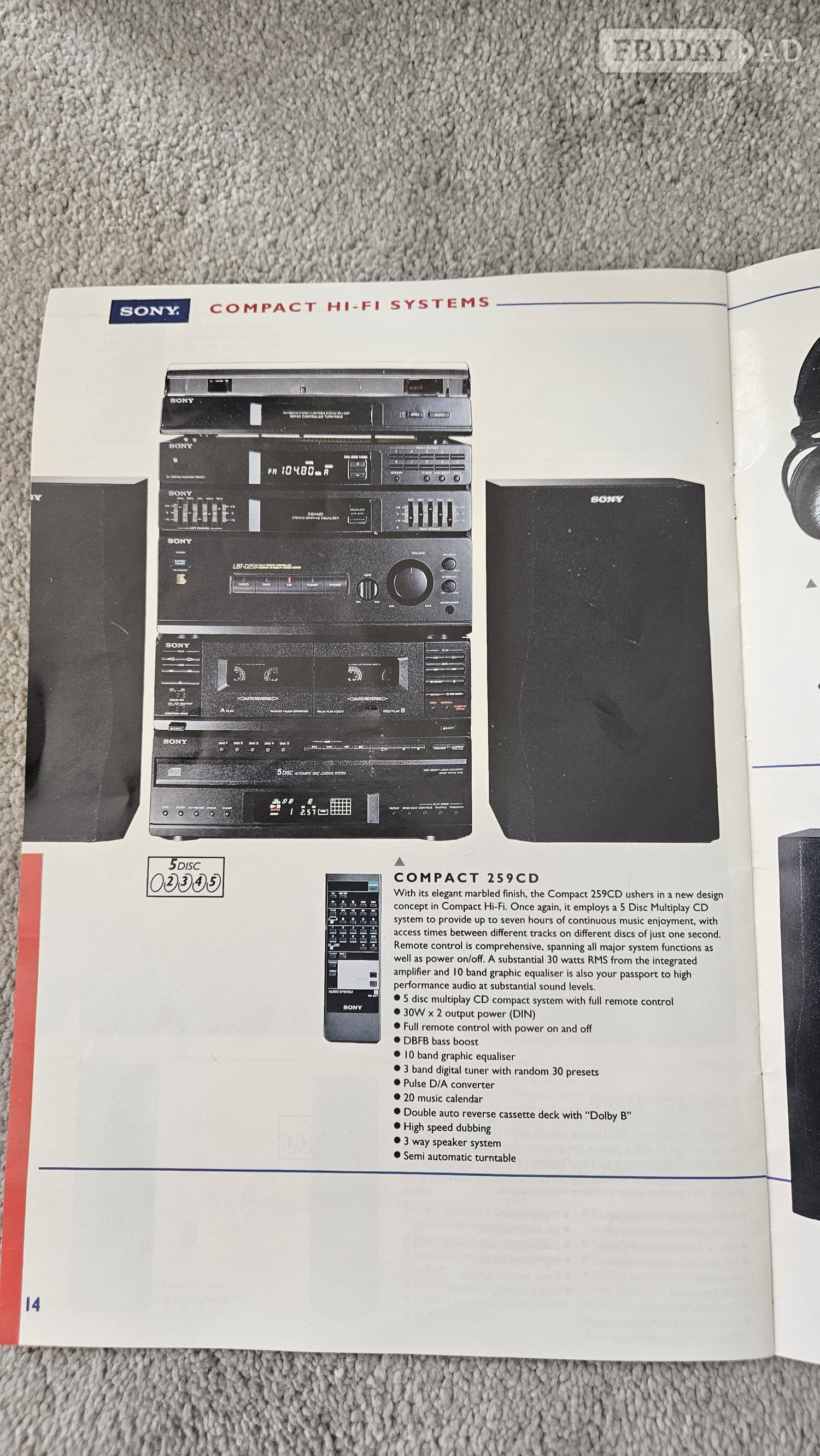 Sony Hi-Fi Stacking System - Black - Tv, Audio & Cameras