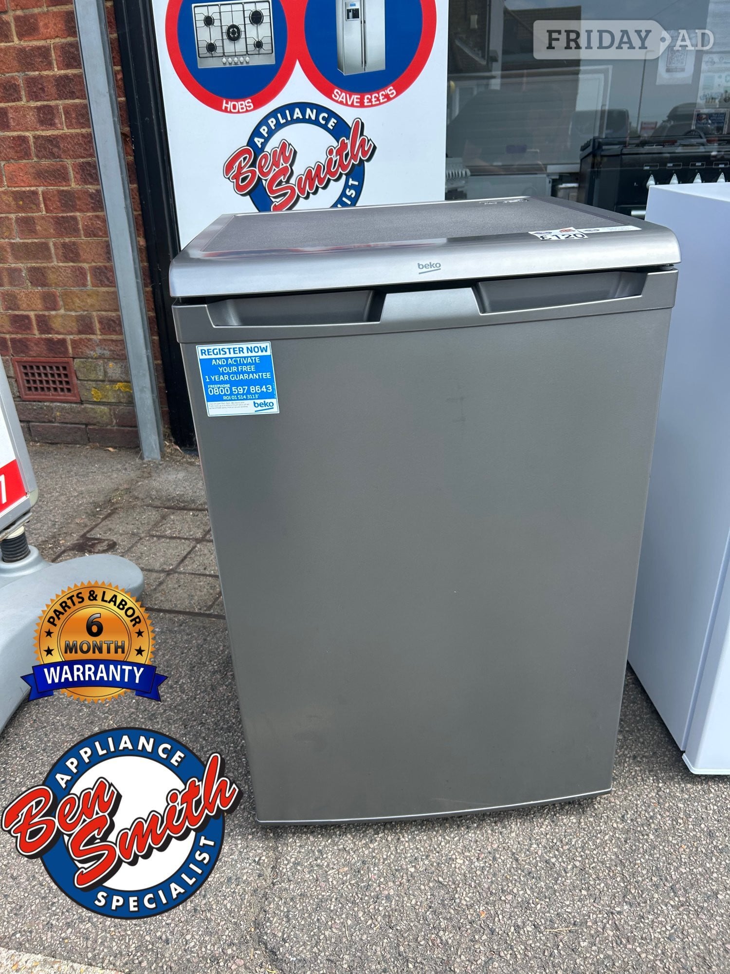 BEKO SILVER FRIDGE in St. Leonards-On-Sea