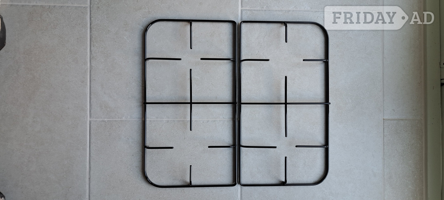  PAIR OF 2 BURNER BLACK GRID PAN STANDS FOR GAS COOKER HOB. NEW in Hartley Wintney