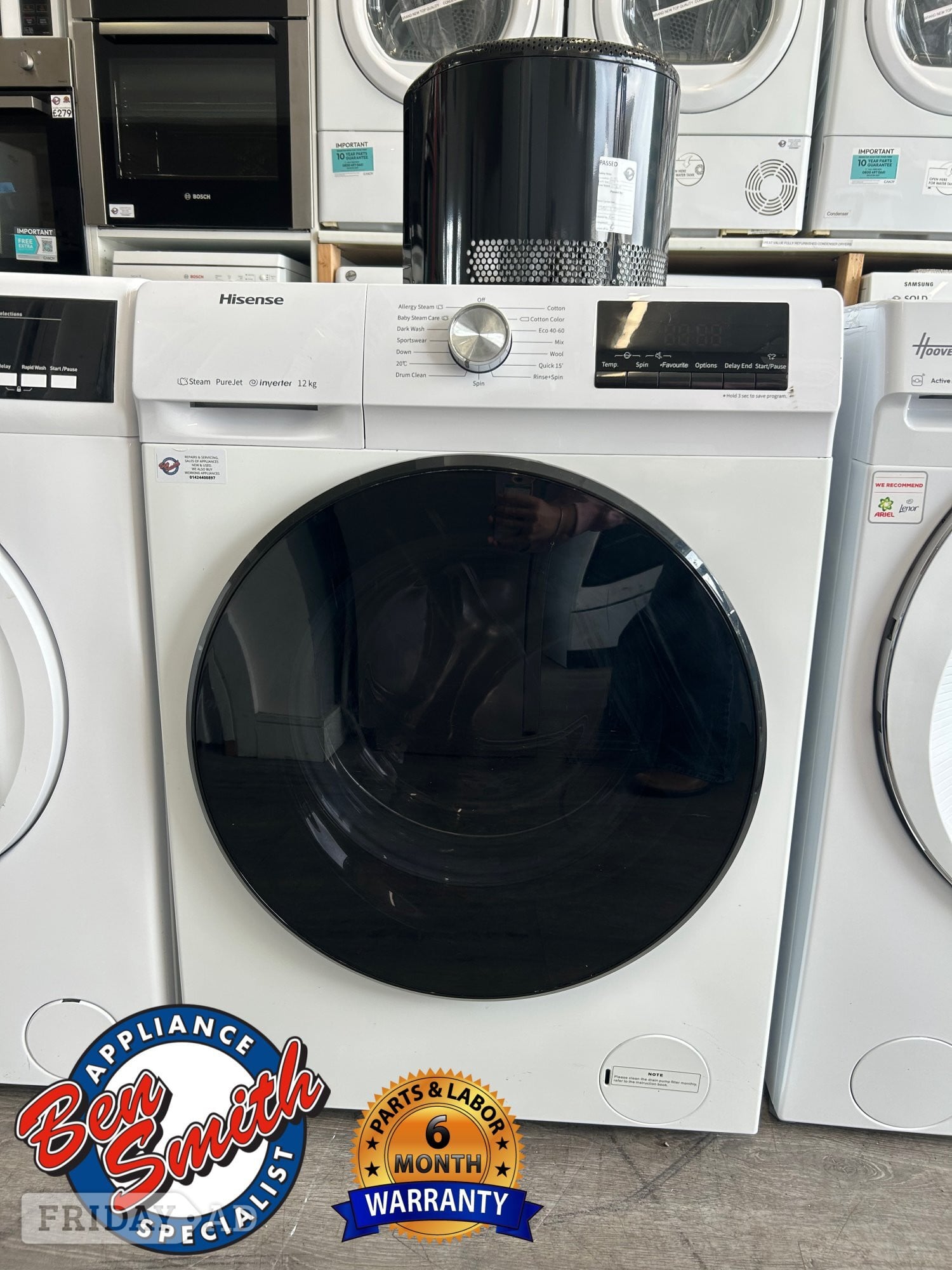 HISENSE 12KG WASHING MACHINE in St. Leonards-On-Sea