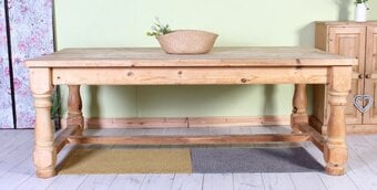UK Delivery - Huge Unique Rustic Old Chunky Farmhouse Pine Table