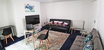 FAUX LEATHER SOFA-BED - GREAT CONDITION - FREE TO COLLECT