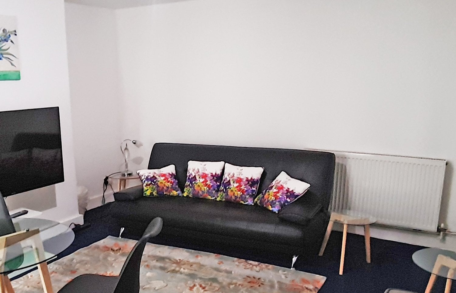 FAUX LEATHER SOFA-BED - GREAT CONDITION - FREE TO COLLECT