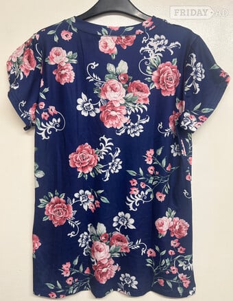 Blue floral ladies top