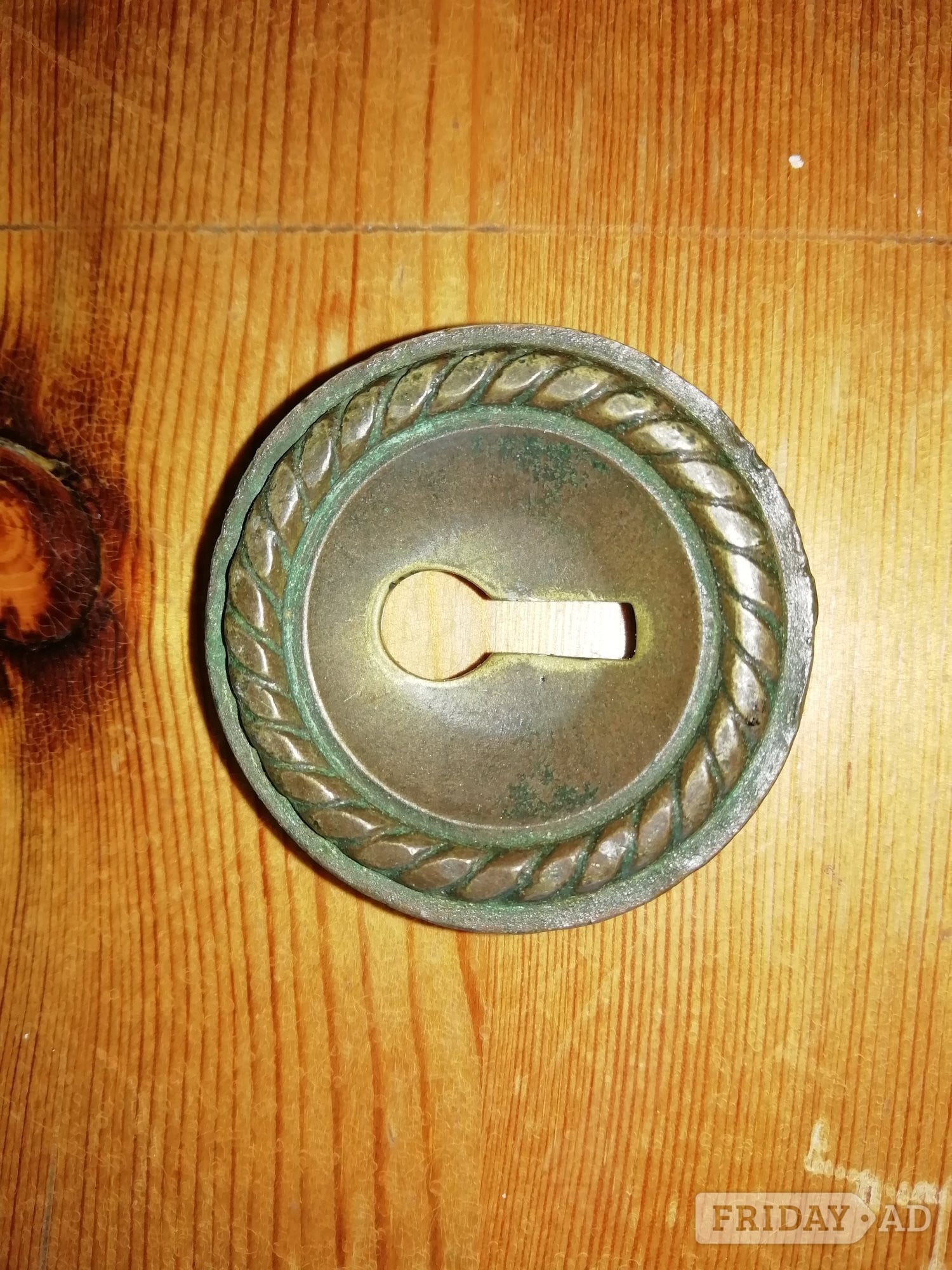 Letterbox, door handle & key escutcheon in solid brass