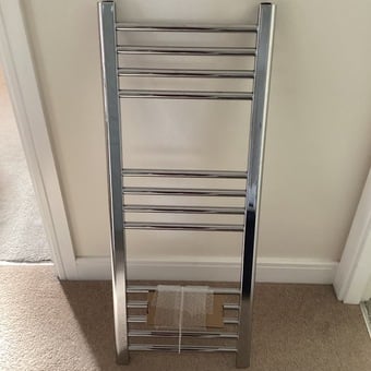 Heated towel rail and valves