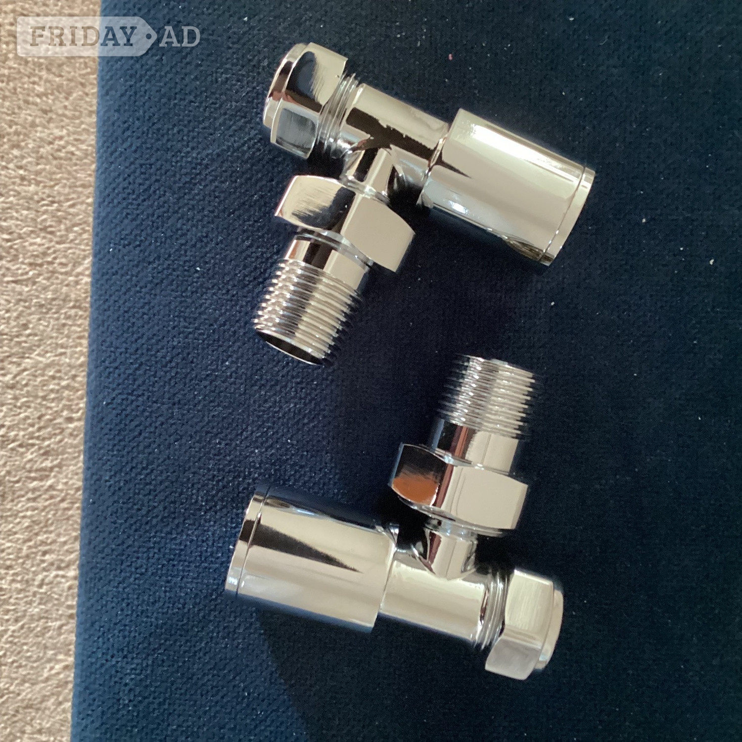 Heated towel rail and valves