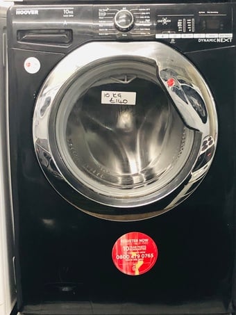 Black hoover 10KG load washing machine with 1400 rpm 