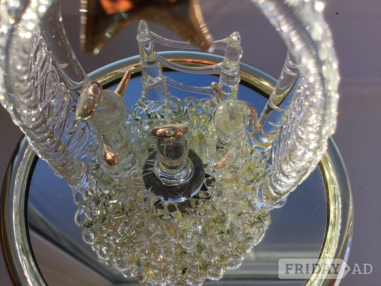 Musical rotating glass nativity