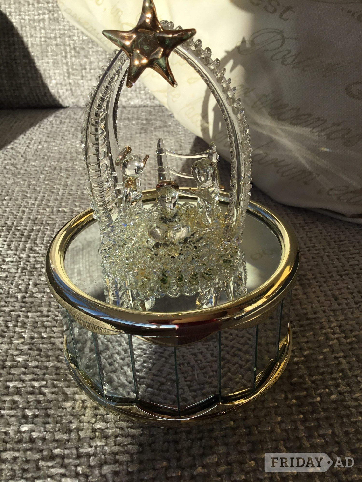 Musical rotating glass nativity - Bizarre Bazaar