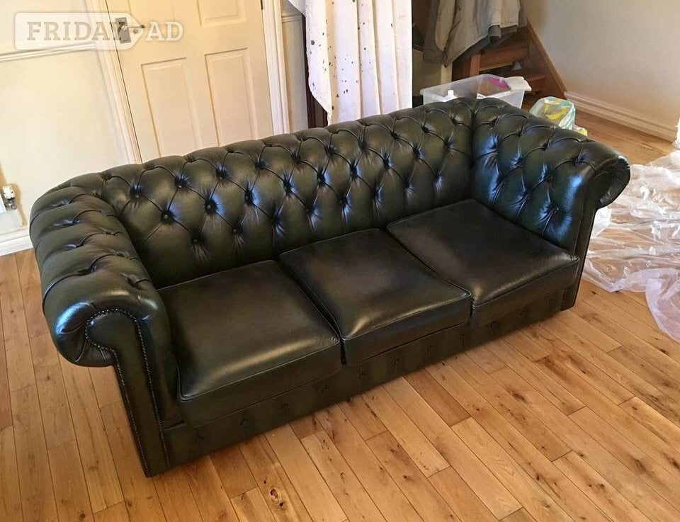 Louis 3 Seater Chesterfield Sofa| Brown Genuine Leather ¬ COD in Bexley