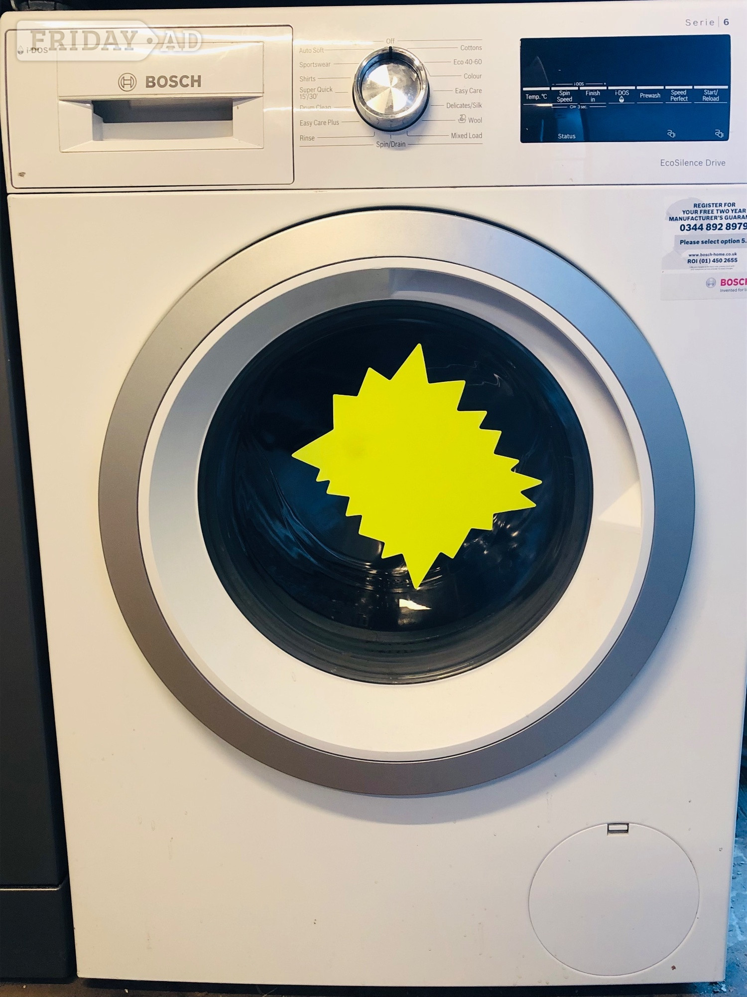 Bosch series 6 Eco silence drive washing machine in top condition in Coventry