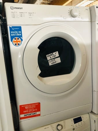 INDESIT 8KG load vented tumble dryer works perfectly 