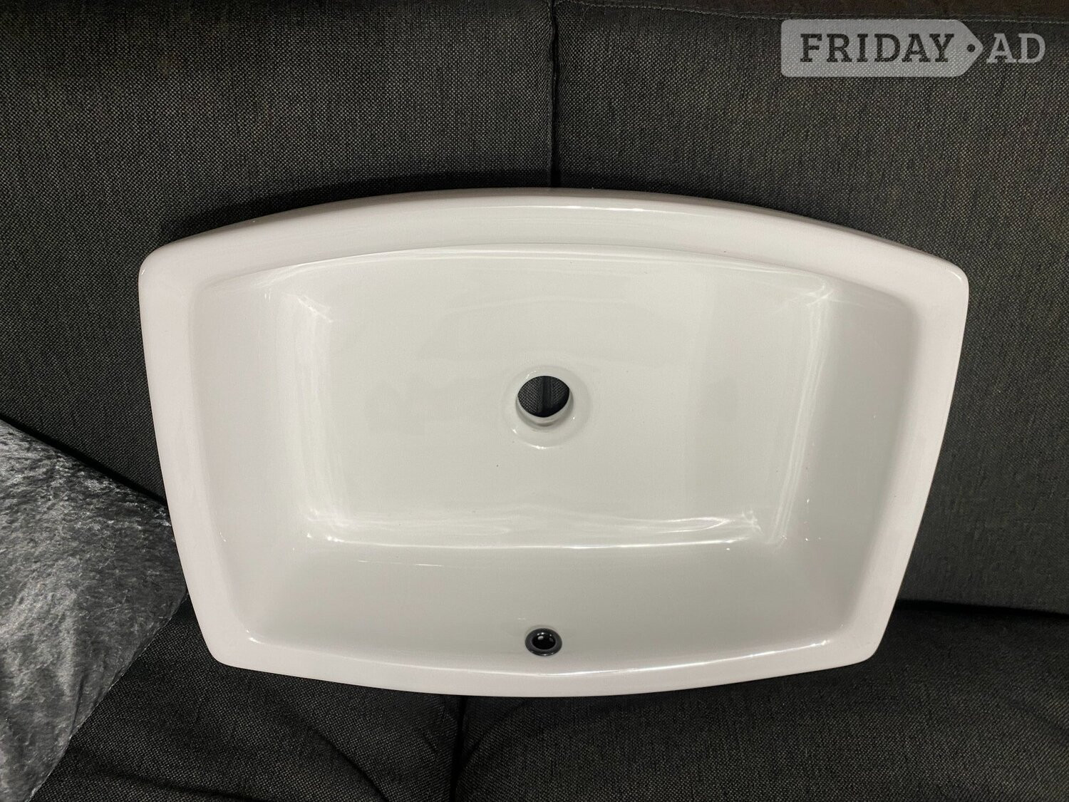 white countertop basin