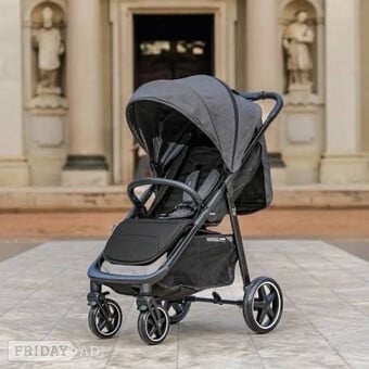 Pram black used good condition child grown out