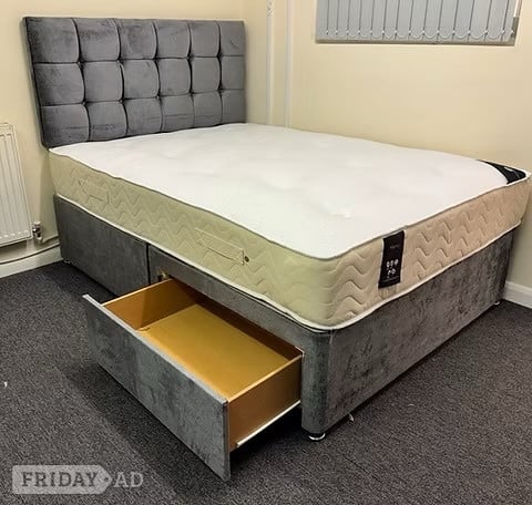 Rotherham 4FT - REGENCY 1000 POCKET MATTRESS WITH BASE & 24 INCH HEADBOARDB