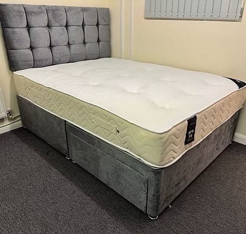 4FT - REGENCY 1000 POCKET MATTRESS WITH BASE & 24 INCH HEADBOARDB