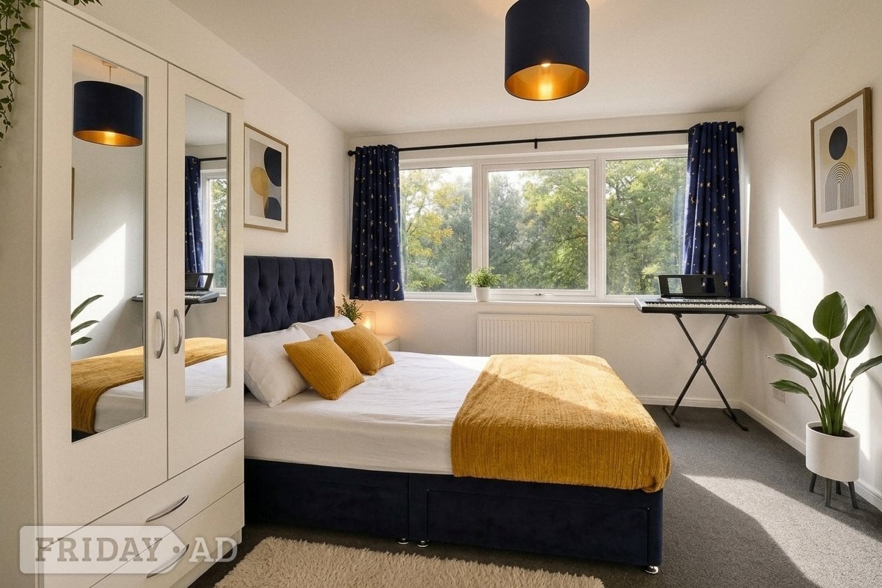  Bedroom Set, 1x Double size Bed With Mattress & 2 Door Wardrobe  in Birmingham