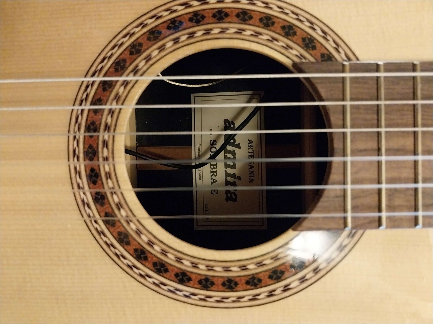 Admira Sombra E electro-classical guitar with case